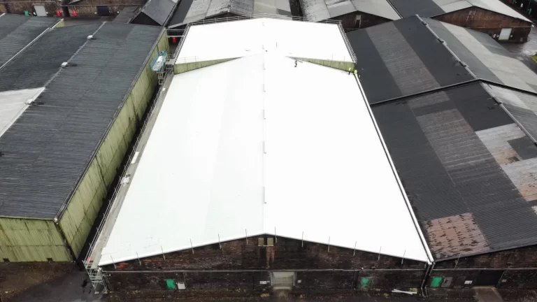 roofing overlay project for industrial building