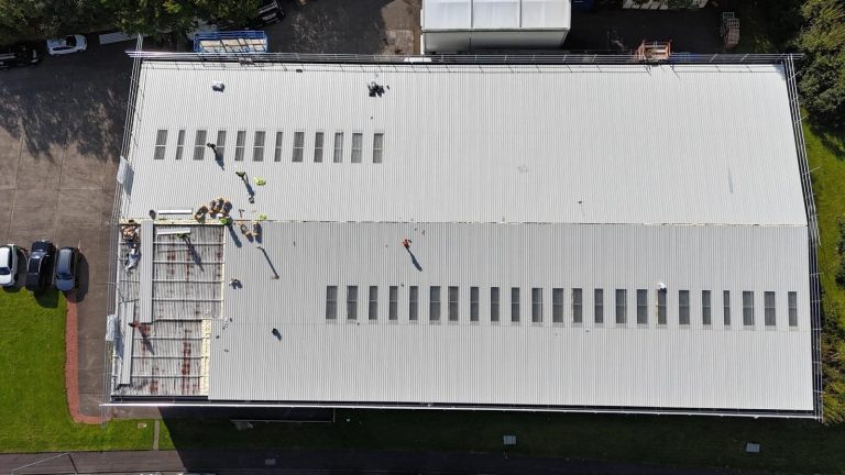 Nearly complete on this roof overlay project in Glasgow