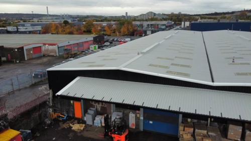 Completed Commercial Asbestos Roof Overlay in Glasgow