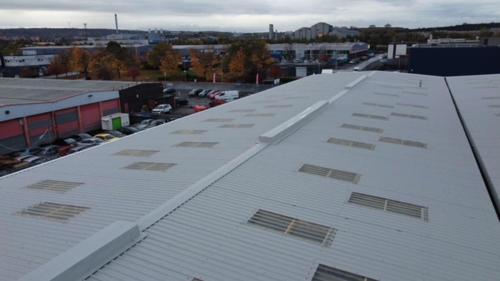 Completed Asbestos Roof Overlay in Glasgow